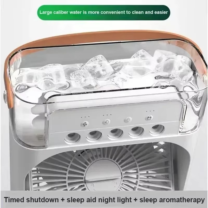 BreezyBox™ – Ventilatore Portatile 3-in-1 con Luce Notturna & Umidificatore